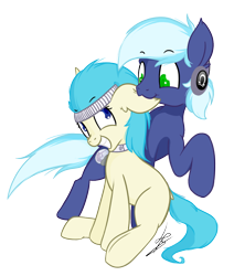 Size: 912x1074 | Tagged: safe, artist:hardlugia, derpibooru exclusive, imported from derpibooru, oc, oc:castel, oc:moonlight drop, pegasus, pony, derpibooru community collaboration, 2022 community collab, biting, cute, duo, ear bite, simple background, sitting, spa pony, standing, transparent background