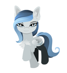 Size: 1506x1640 | Tagged: safe, artist:andaluce, imported from derpibooru, oc, oc only, oc:haze northfleet, pegasus, pony, derpibooru community collaboration, 2022 community collab, chest fluff, clothes, ear fluff, simple background, socks, solo, transparent background