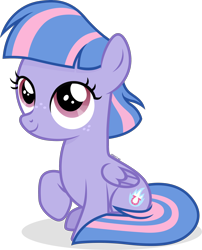 Size: 1920x2373 | Tagged: safe, artist:cirillaq, imported from derpibooru, wind sprint, pegasus, pony, cute, cutie mark, female, filly, foal, folded wings, freckles, full body, high res, looking up, shadow, show accurate, simple background, sitting, small wings, smiling, solo, sprintabetes, tail, transparent background, two toned mane, two toned tail, vector, wings