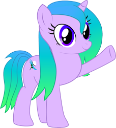 Size: 1263x1382 | Tagged: safe, artist:pootanger_sfm, imported from derpibooru, oc, oc only, oc:fiona mahri, pony, unicorn, derpibooru community collaboration, 2022 community collab, horn, looking at you, show accurate, simple background, smiling, solo, transparent background, unicorn oc, waving