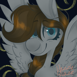 Size: 1280x1280 | Tagged: safe, artist:dazzle blaze, imported from derpibooru, oc, pegasus, pony, gift art, solo