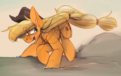 Size: 2690x1688 | Tagged: safe, artist:kirbirb, imported from derpibooru, applejack, earth pony, pony, sketch, solo