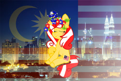 Size: 1920x1290 | Tagged: safe, artist:jxst-bleo, imported from derpibooru, oc, pony, building, irl, kuala lumpur, malaysia, nation ponies, photo, ponified, solo