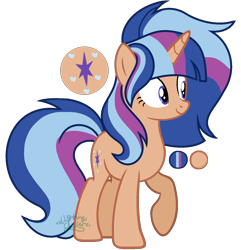 Size: 1506x1563 | Tagged: safe, artist:cheekycheesefan101, imported from derpibooru, oc, oc only, oc:nightlight dalia, pony, unicorn, blue eyes, female, full body, hooves, horn, mare, multicolored mane, multicolored tail, offspring, parent:flash sentry, parent:twilight sparkle, parents:flashlight, raised hoof, show accurate, simple background, smiling, solo, standing, tail, transparent background, unicorn oc