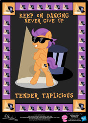Size: 758x1054 | Tagged: safe, artist:strykarispeeder, imported from derpibooru, part of a set, tender taps, earth pony, pony, bipedal, colt, foal, male, solo, sunglasses, tender taplicious, twilightlicious