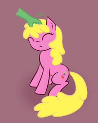Size: 1257x1560 | Tagged: safe, artist:purblehoers, imported from derpibooru, cherry berry, oc, oc:anon, earth pony, pony, cute, female, hand, happy, mare, offscreen character, scratches, scratching, simple background, smiling