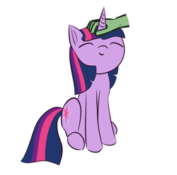 Size: 1700x1680 | Tagged: safe, artist:purblehoers, imported from derpibooru, twilight sparkle, oc, oc:anon, pony, unicorn, cute, hand, happy, head pat, horn, pat, simple background, sitting, smiling, unicorn twilight, white background