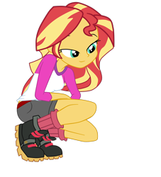 Size: 1916x2110 | Tagged: safe, artist:gmaplay, imported from derpibooru, sunset shimmer, equestria girls, legend of everfree, camp everfree outfits, simple background, solo, transparent background