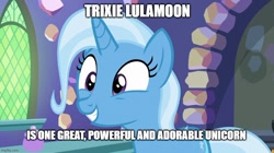 Size: 888x499 | Tagged: safe, artist:arcgaming91, edit, edited screencap, imported from derpibooru, screencap, trixie, all bottled up, caption, cute, diatrixes, image macro, text, truth