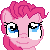 Size: 50x50 | Tagged: safe, artist:scootaloormayfly, imported from derpibooru, pinkie pie, earth pony, pony, blue eyes, pink mane, pixel art, poofy mane, simple background, small resolution, smiling, solo, transparent background