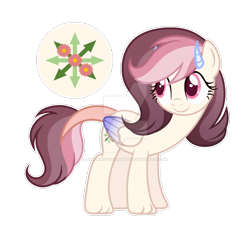 Size: 1024x960 | Tagged: safe, artist:auroranovasentry, imported from derpibooru, oc, oc:roselia, hybrid, female, interspecies offspring, offspring, parent:discord, parent:fluttershy, parents:discoshy, simple background, solo, transparent background