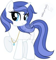 Size: 1280x1360 | Tagged: safe, artist:auroranovasentry, imported from derpibooru, oc, oc:empathy jewel, pony, unicorn, deviantart watermark, female, mare, obtrusive watermark, offspring, parent:fancypants, parent:rarity, parents:raripants, simple background, solo, transparent background, watermark