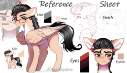 Size: 3610x2092 | Tagged: safe, artist:krissstudios, imported from derpibooru, oc, pegasus, pony, glasses, male, reference sheet, solo, stallion