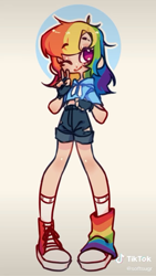 Size: 576x1024 | Tagged: safe, artist:clowncube, imported from derpibooru, screencap, rainbow dash, human, awesome as i want to be, humanized, tiktok