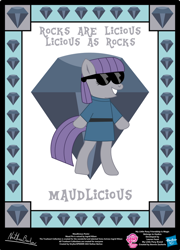 Size: 758x1054 | Tagged: safe, artist:strykarispeeder, imported from derpibooru, part of a set, maud pie, earth pony, pony, bipedal, female, maudlicious, out of character, solo, sunglasses, twilightlicious