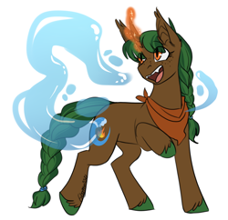 Size: 982x950 | Tagged: safe, artist:cosmalumi, imported from derpibooru, oc, oc:camp fire(fireverse), alicorn, bat pony, bat pony alicorn, hybrid, pony, unicorn, bat wings, horn, solo, wings