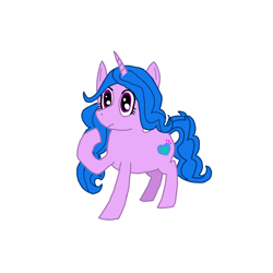 Size: 1000x1000 | Tagged: safe, artist:nate5700, imported from derpibooru, izzy moonbow, pony, unicorn, backwards cutie mark, g4, g5, g5 to g4, my little pony: a new generation, simple background, solo, white background