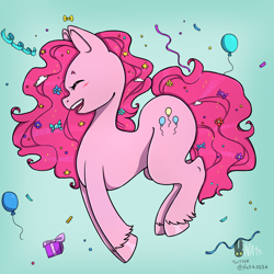 Size: 1446x1446 | Tagged: safe, artist:natt333, imported from derpibooru, pinkie pie, earth pony, pony, digital art, illustration, solo