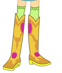 Size: 236x277 | Tagged: safe, imported from derpibooru, screencap, applejack, eqg summertime shorts, equestria girls, shake things up!, boots, clothes, cowboy boots, legs, pictures of legs, shoes, socks, solo