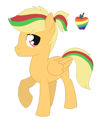 Size: 1481x1767 | Tagged: safe, alternate version, artist:dyonys, imported from derpibooru, oc, oc:zap apple, pegasus, pony, colt, cutie mark, foal, freckles, male, ponytail, simple background, stallion, teenager, transparent background