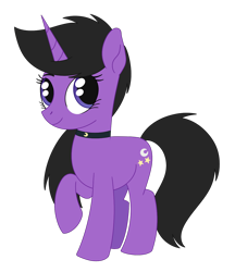 Size: 1228x1419 | Tagged: safe, artist:dyonys, imported from derpibooru, oc, oc:velvet shine, pony, unicorn, choker, female, mare, simple background, transparent background