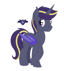 Size: 1463x1643 | Tagged: safe, artist:dyonys, imported from derpibooru, oc, oc:void tenebris, alicorn, bat pony, bat pony alicorn, pony, bat wings, cutie mark, horn, male, simple background, transparent background, wings