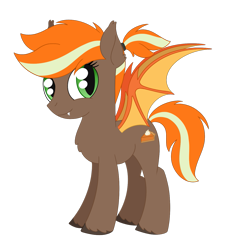 Size: 1237x1346 | Tagged: safe, alternate version, artist:dyonys, imported from derpibooru, oc, oc:pumpkin pie, bat pony, female, mare, simple background, transparent background, unshorn fetlocks