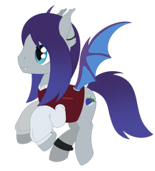 Size: 1740x1925 | Tagged: safe, artist:dyonys, imported from derpibooru, oc, oc:sauvignon, bat pony, clothes, flying, male, shirt, simple background, stallion, transparent background, vest