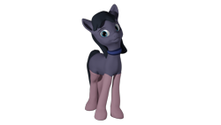 Size: 1920x1080 | Tagged: safe, artist:cicada bluemoon, imported from derpibooru, oc, oc only, oc:cicada bluemoon, pony, 3d, clothes, collar, femboy, male, simple background, socks, solo, stallion, transparent background