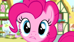 Size: 1280x720 | Tagged: safe, imported from derpibooru, screencap, diamond tiara, pinkie pie, silver spoon, earth pony, pony, pinkie pride, season 4, blurry background, breaking the fourth wall, close-up, female, filly, foal, looking at you, mare, reaction image, solo focus, talking to viewer, trio, trio female