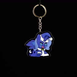 Size: 1666x1665 | Tagged: safe, artist:dimanizma, artist:shop4geek, imported from derpibooru, princess luna, alicorn, pony, acrylic plastic, anime, bag, charm, chibi, christmas, clothes, costume, cute, fate/stay night, female, filly, foal, handmade, happy new year, hat, hearth's warming eve, holiday, horn, irl, keychain, merchandise, padoru, photo, santa costume, santa hat, simple background, solo, spread wings, wings, woona, younger