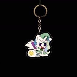 Size: 1666x1665 | Tagged: safe, artist:dimanizma, artist:shop4geek, imported from derpibooru, princess celestia, alicorn, pony, acrylic plastic, anime, bag, charm, chibi, christmas, clothes, costume, cute, fate/stay night, female, filly, foal, handmade, happy new year, hat, hearth's warming eve, holiday, horn, irl, keychain, merchandise, padoru, photo, santa costume, santa hat, simple background, solo, spread wings, wings