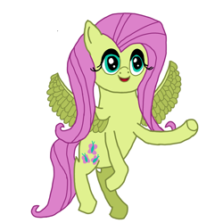 Size: 1000x1000 | Tagged: safe, artist:nate5700, imported from derpibooru, fluttershy, pegasus, pony, flying, simple background, solo, spread wings, white background, wings