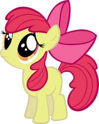 Size: 2500x3146 | Tagged: safe, artist:ryanthebrony, imported from derpibooru, apple bloom, earth pony, pony, friendship is magic, adorabloom, apple bloom's bow, bow, cute, female, filly, foal, frown, full body, hair bow, high res, hooves, nose wrinkle, orange eyes, red mane, red tail, sad, simple background, solo, standing, tail, three quarter view, transparent background, vector