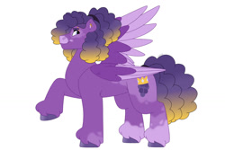 Size: 1280x854 | Tagged: safe, artist:itstechtock, imported from derpibooru, oc, oc:grape rush, pegasus, pony, female, mare, parent:desert wind, parent:royal gambit, parent:tourney favor, simple background, solo, white background