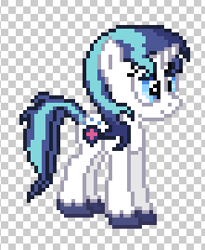 Size: 221x270 | Tagged: safe, artist:verve, imported from derpibooru, shining armor, pony, unicorn, checkered background, female, gleaming shield, mare, pixel art, png, rule 63, smiling, solo, unshorn fetlocks