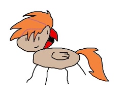 Size: 549x428 | Tagged: safe, artist:kevinight, imported from derpibooru, oc, oc only, oc:fededash, pegasus, 1000 hours in ms paint, meme, pegasus oc, simple background, uwu