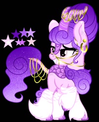 Size: 922x1133 | Tagged: safe, artist:teonnakatztkgs, imported from derpibooru, oc, oc only, kirin, base used, black background, ear piercing, earring, ethereal mane, eyelashes, female, grin, horn, horn ring, jewelry, kirin oc, piercing, raised hoof, ring, simple background, smiling, solo, starry mane, tail, tail ring