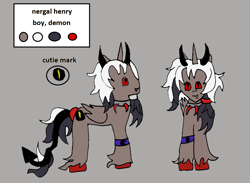 Size: 1280x936 | Tagged: safe, artist:ask-luciavampire, imported from derpibooru, oc, oc:nergal henry, demon, demon pony, pony, ask ponys gamer club, male, tumblr