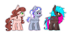 Size: 800x415 | Tagged: safe, artist:kaikururu, imported from derpibooru, oc, oc only, bat pony, earth pony, pony, bat pony oc, bat wings, earth pony oc, simple background, transparent background, wings