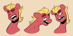 Size: 4096x2067 | Tagged: safe, artist:chub-wub, imported from derpibooru, sprout cloverleaf, earth pony, pony, eyes closed, fangs, g5, male, my little pony: a new generation, open mouth, sharp teeth, solo, sproutbetes, stallion, teeth