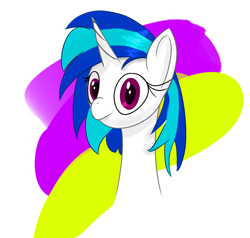 Size: 2000x1900 | Tagged: safe, artist:kanw, imported from derpibooru, dj pon-3, vinyl scratch, pony, unicorn, missing accessory, simple background, solo