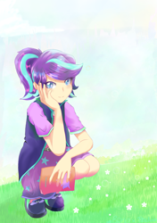 Size: 2272x3232 | Tagged: safe, artist:silky soya, imported from derpibooru, starlight glimmer, human, clothes, cute, female, humanized, looking at you, short hair, skirt, solo