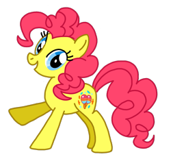 Size: 753x698 | Tagged: safe, artist:mattiedrawsponies, imported from derpibooru, fiesta flair, earth pony, pony, colored, cute, female, fiestabetes, g3, g3 to g4, g4, generation leap, mare, open mouth, open smile, raised leg, simple background, smiling, transparent background, vector