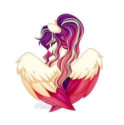 Size: 1280x1283 | Tagged: safe, artist:aledera, imported from derpibooru, oc, oc:primrose, pegasus, pony, colored wings, female, mare, simple background, solo, transparent background, two toned wings, wings