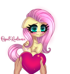 Size: 2160x2280 | Tagged: safe, artist:opal_radiance, imported from derpibooru, fluttershy, pegasus, pony, cute, female, floppy ears, heart, high res, holiday, looking at you, love, mare, shyabetes, simple background, smiling, smiling at you, solo, transparent background, valentine, valentine's day