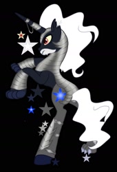 Size: 1110x1630 | Tagged: safe, artist:teonnakatztkgs, imported from derpibooru, oc, oc only, pony, unicorn, armor, black background, female, horn, rearing, simple background, solo, stars, unicorn oc