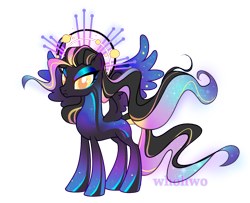 Size: 2166x1758 | Tagged: safe, artist:whohwo, imported from derpibooru, oc, oc only, pegasus, pony, base used, ethereal mane, galaxy mane, makeup, pegasus oc, simple background, solo, transparent background, wings