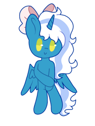 Size: 768x1024 | Tagged: safe, artist:racheldragon21, imported from derpibooru, oc, oc:fleurbelle, semi-anthro, adorabelle, bow, chibi, cute, female, hair bow, mare, ocbetes, simple background, solo, transparent background, yellow eyes