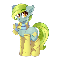 Size: 1750x1750 | Tagged: safe, artist:star-theft, imported from derpibooru, oc, earth pony, pony, clothes, female, full body, mare, scarf, simple background, socks, solo, standing, transparent background